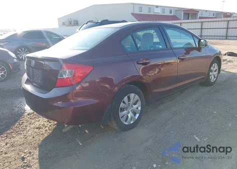 2012 Honda Civic Lx from USA, damaged, VIN 19XFB2F5XCE079661